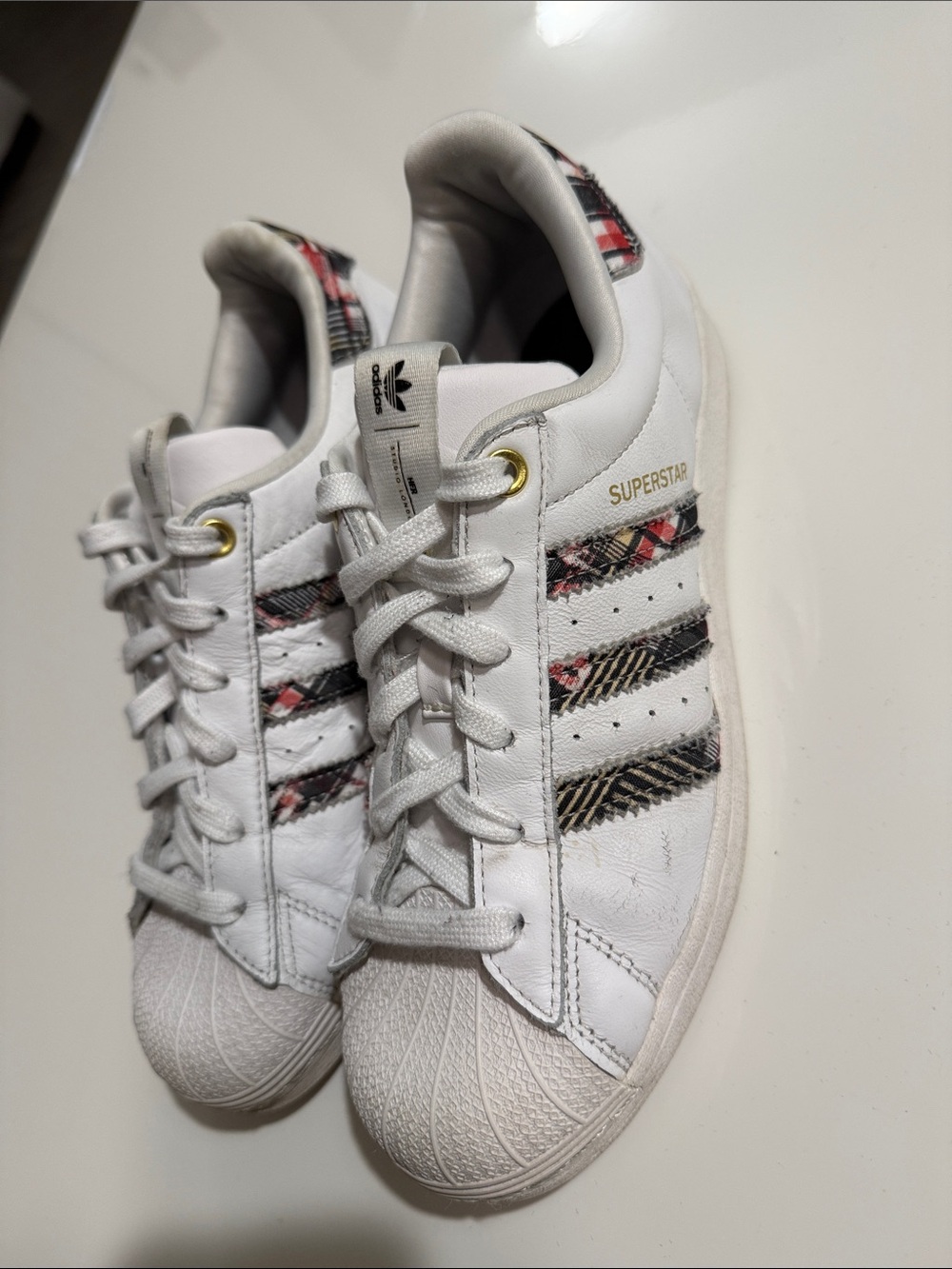 Adidas Superstar Her Studio London Plaid Women's Sz 7